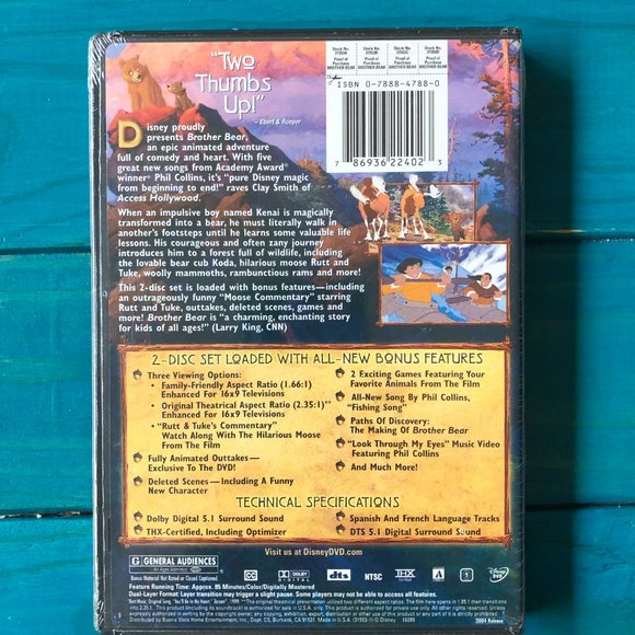 Walt Disney Brother Bear & Brother Bear 2 DVD Bundle ~ New - Picture 5 of 8